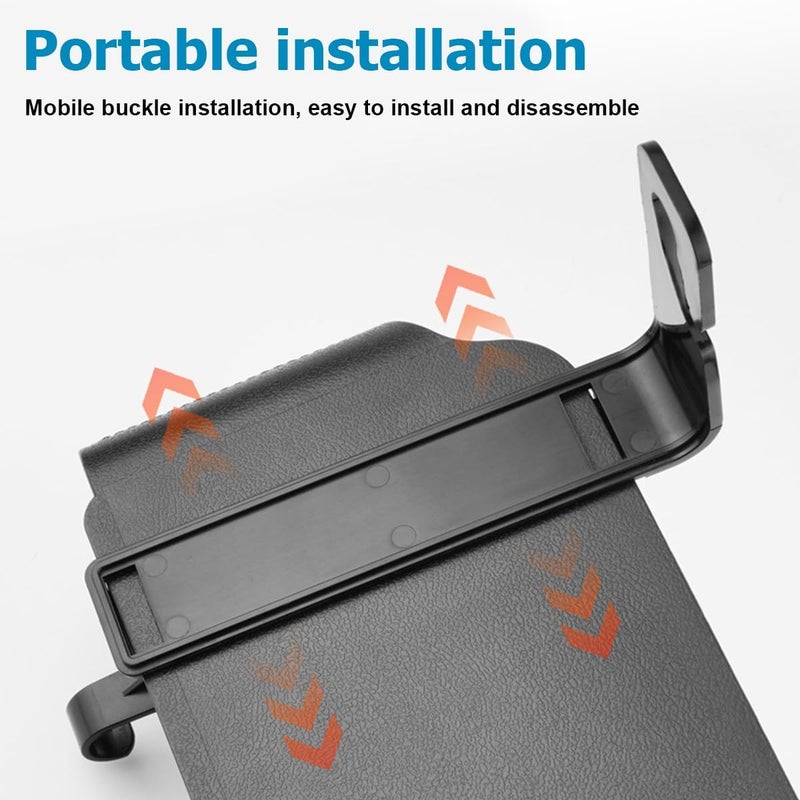 zipelo Car Headrest Backseat Organizer with Cup Holder, Multi-Functional Vehicle Seat Back Hanging Storage Box with Hooks, Auto Drink Snack Phone Tray Travel Accessories for Kids Adults (Black) - Image 5